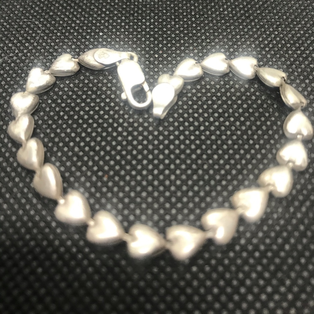 Vintage Salerno Italy Sterling Heart Bracelet